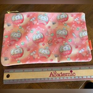 Hello Kitty Coral Pink Apple Print Kids Pencil Pouch